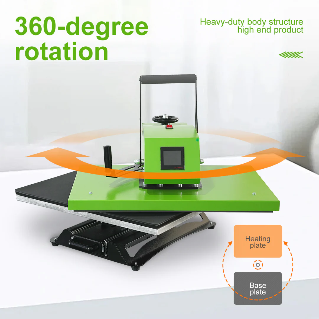 Rotary Swing Away Sliding Tray Manual Heat Press Machine 50x40cm Plate HP380 - Image 3