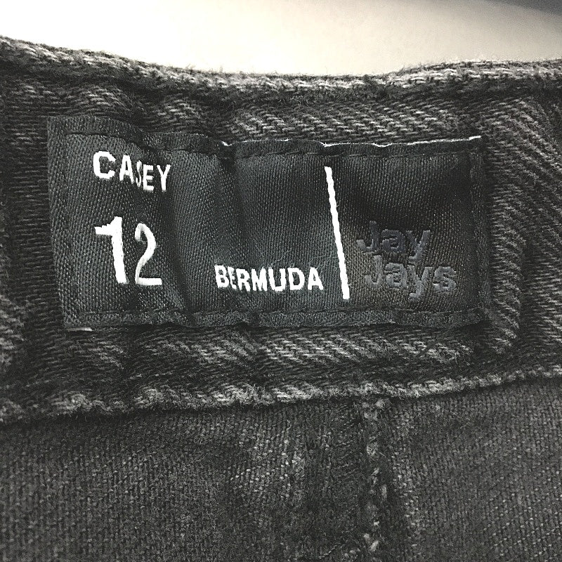 Jay Jays Casey Bermuda Gravel Black Ripped Denim Shorts Ladies Size AU 12 NEW - Image 4