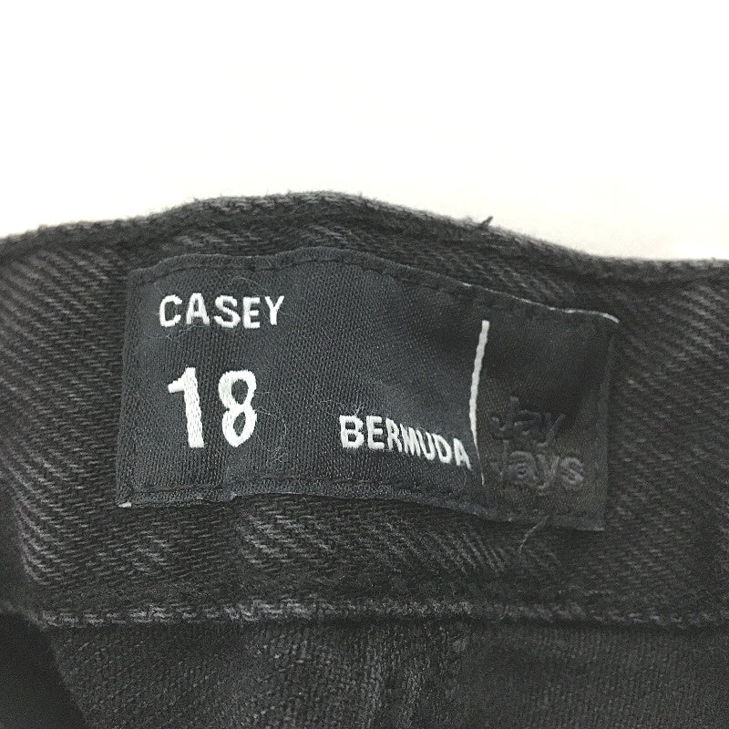 Jay Jays Casey Bermuda Gravel Black Ripped Denim Shorts Ladies Size AU 18 NEW - Image 4