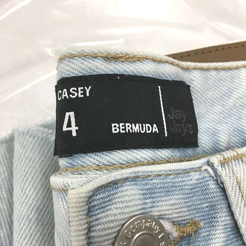 Jay Jays Casey Bermuda Bleached Blue Ripped Denim Shorts Ladies Size AU 4 NEW - Image 4