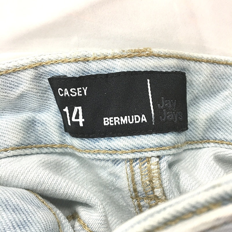 Jay Jays Casey Bermuda Bleached Blue Ripped Denim Shorts Ladies Size AU 14 NEW - Image 4