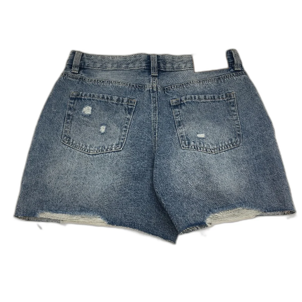 Jay Jays Casey Bermuda Mid Wash Blue Ripped Denim Shorts Ladies Size AU 12 NEW - Image 2