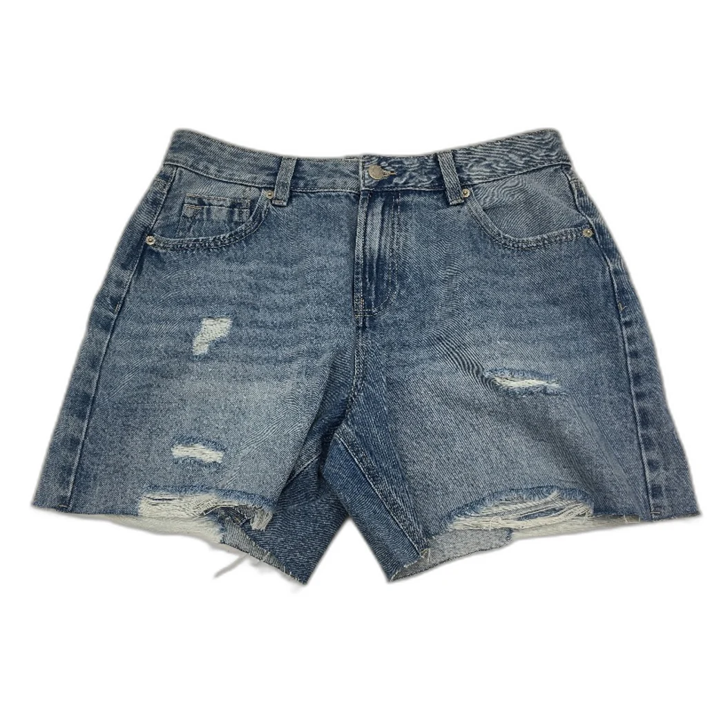 Jay Jays Casey Bermuda Mid Wash Blue Ripped Denim Shorts Ladies Size AU 16 NEW