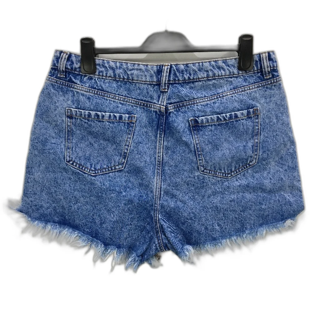Jay Jays Riley High Rise Cheeky Ripped Bright Blue Shorts Ladies Size AU 18 NEW - Image 2
