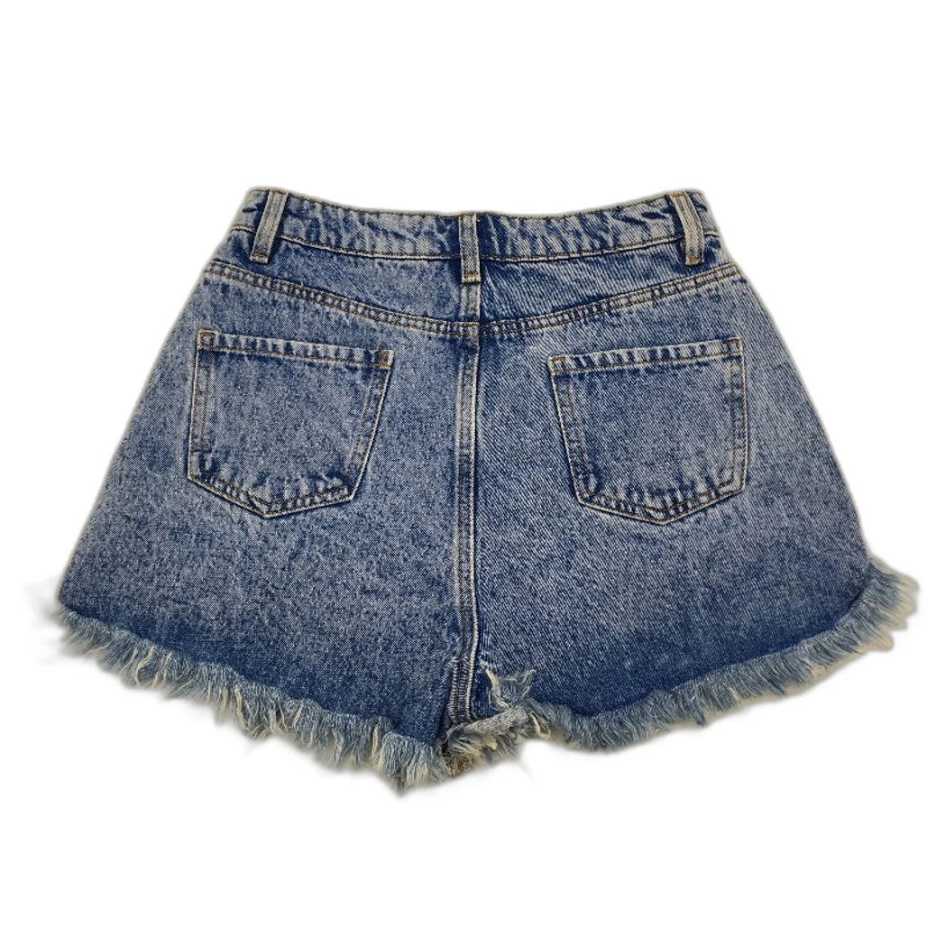 Jay Jays Riley High Rise Cheeky Ripped Bright Blue Shorts Ladies Size AU 8 NEW - Image 2