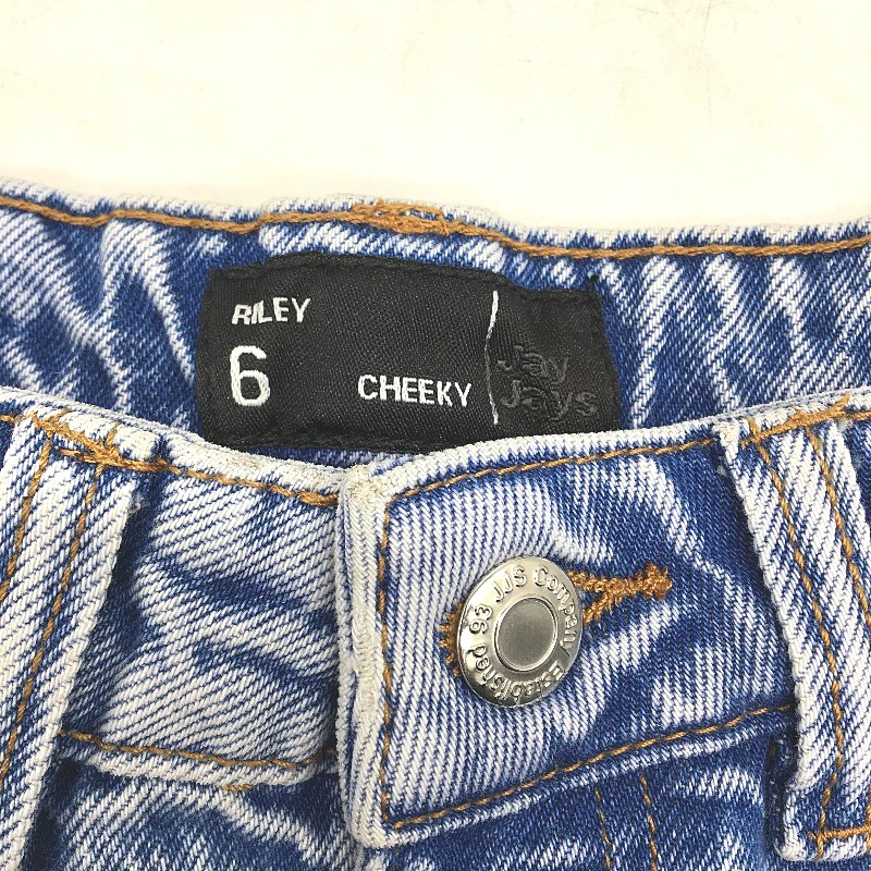 Jay Jays Riley High Rise Cheeky Ripped Mid Indigo Shorts Ladies Size AU 6 NEW - Image 3
