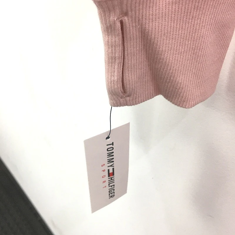 Tommy Hilfiger Sport Pink Cowl Neck Cotton Training Sweater Ladies Size XS NEW - Image 4