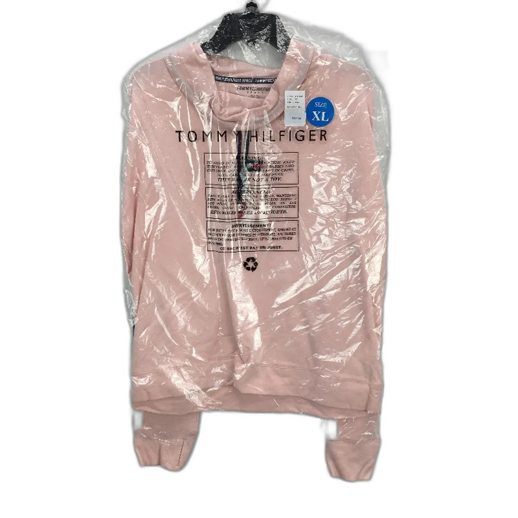 Tommy Hilfiger Sport Pink Cowl Neck Cotton Training Sweater Ladies Size XL NEW - Image 6