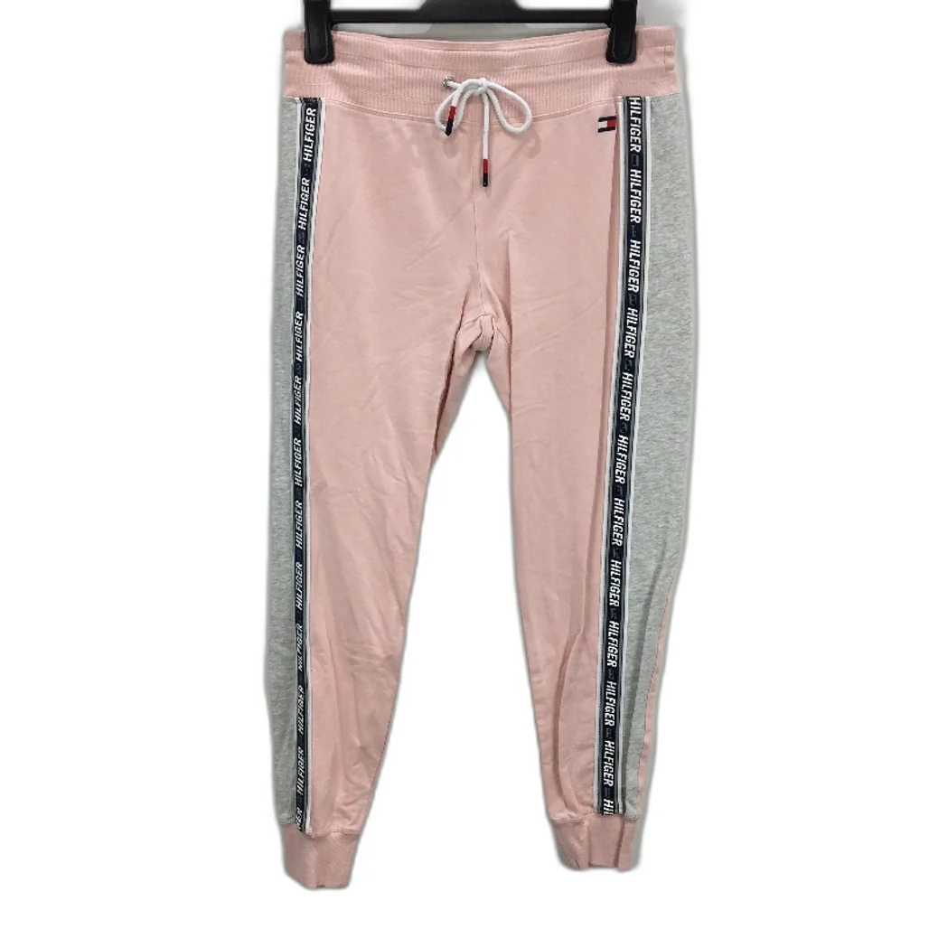 Tommy Hilfiger Sport Pink Cotton Terry Training Jogger Pant Ladies Sz Medium NEW