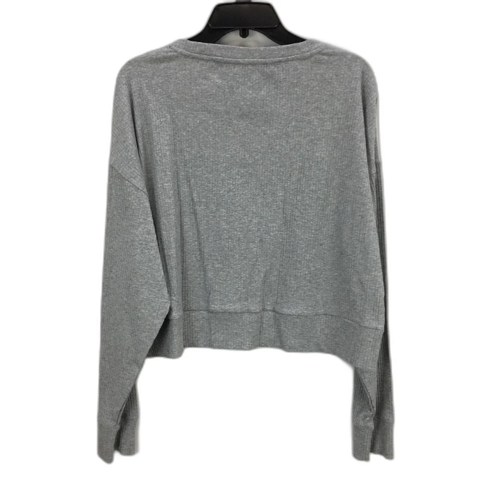 Tommy Hilfiger Sport Ribbed Grey Marle Boxy Sweatshirt Ladies Size XL NEW - Image 2