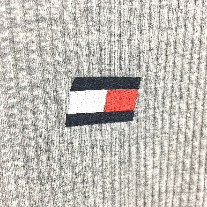 Tommy Hilfiger Sport Ribbed Grey Marle Boxy Sweatshirt Ladies Size XL NEW - Image 3