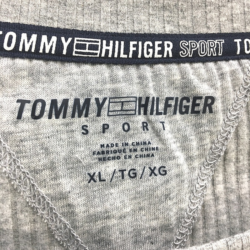 Tommy Hilfiger Sport Ribbed Grey Marle Boxy Sweatshirt Ladies Size XL NEW - Image 4