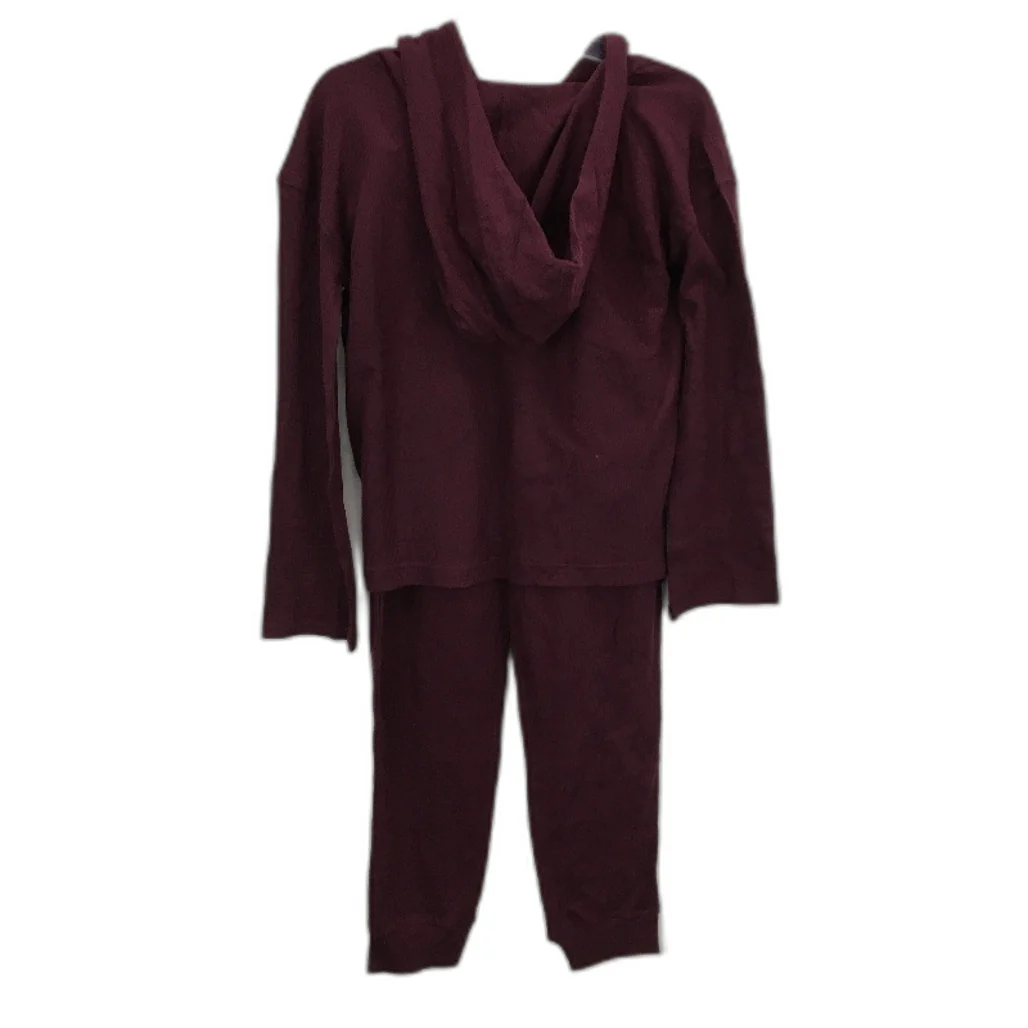 Tommy Hilfiger 2 Piece Solid Burgundy Waffle Pyjama Set Ladies Size Medium NEW - Image 2