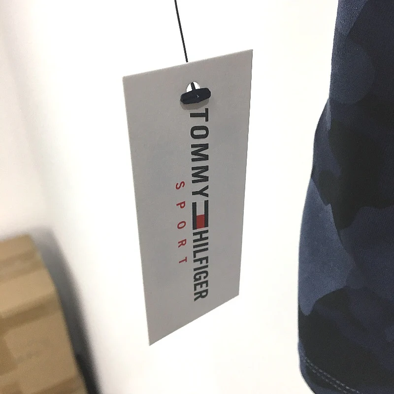 Tommy Hilfiger Navy Camo Short Sleeve Cropped T-Shirt Ladies Size Small NEW - Image 3