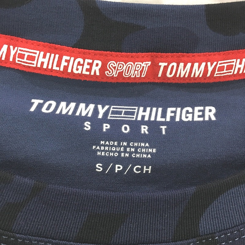 Tommy Hilfiger Navy Camo Short Sleeve Cropped T-Shirt Ladies Size Small NEW - Image 5