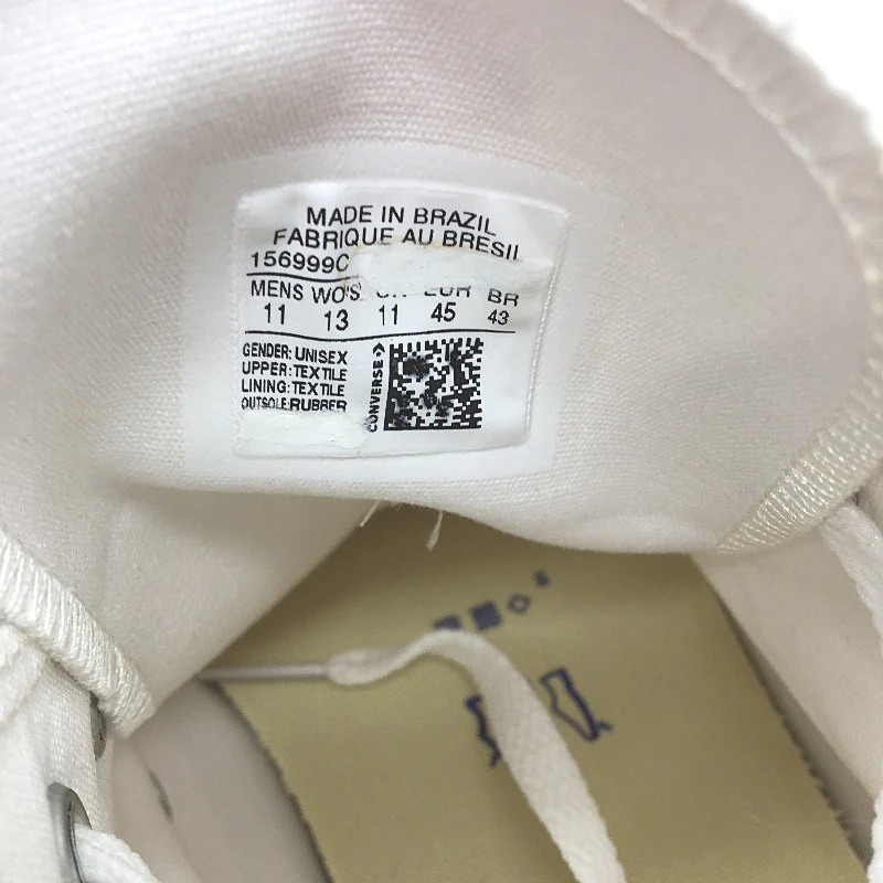 Converse CTAS Hi White Chuck All Star High Top Sneakers Unisex M11 L13 EU 45 NEW - Image 4