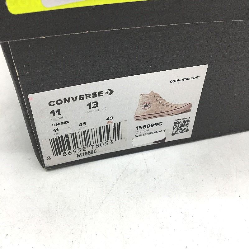 Converse CTAS Hi White Chuck All Star High Top Sneakers Unisex M11 L13 EU 45 NEW - Image 7