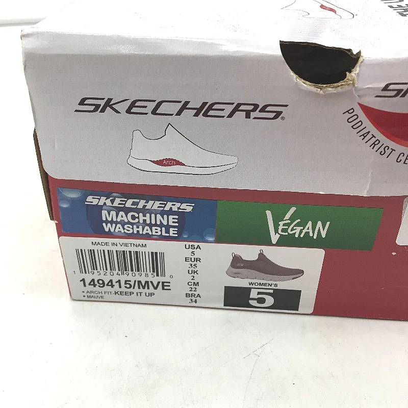 Skechers Vegan Mauve Machine Washable Arch Fit Slip On Shoe Size US 5 EU 35 NEW - Image 7