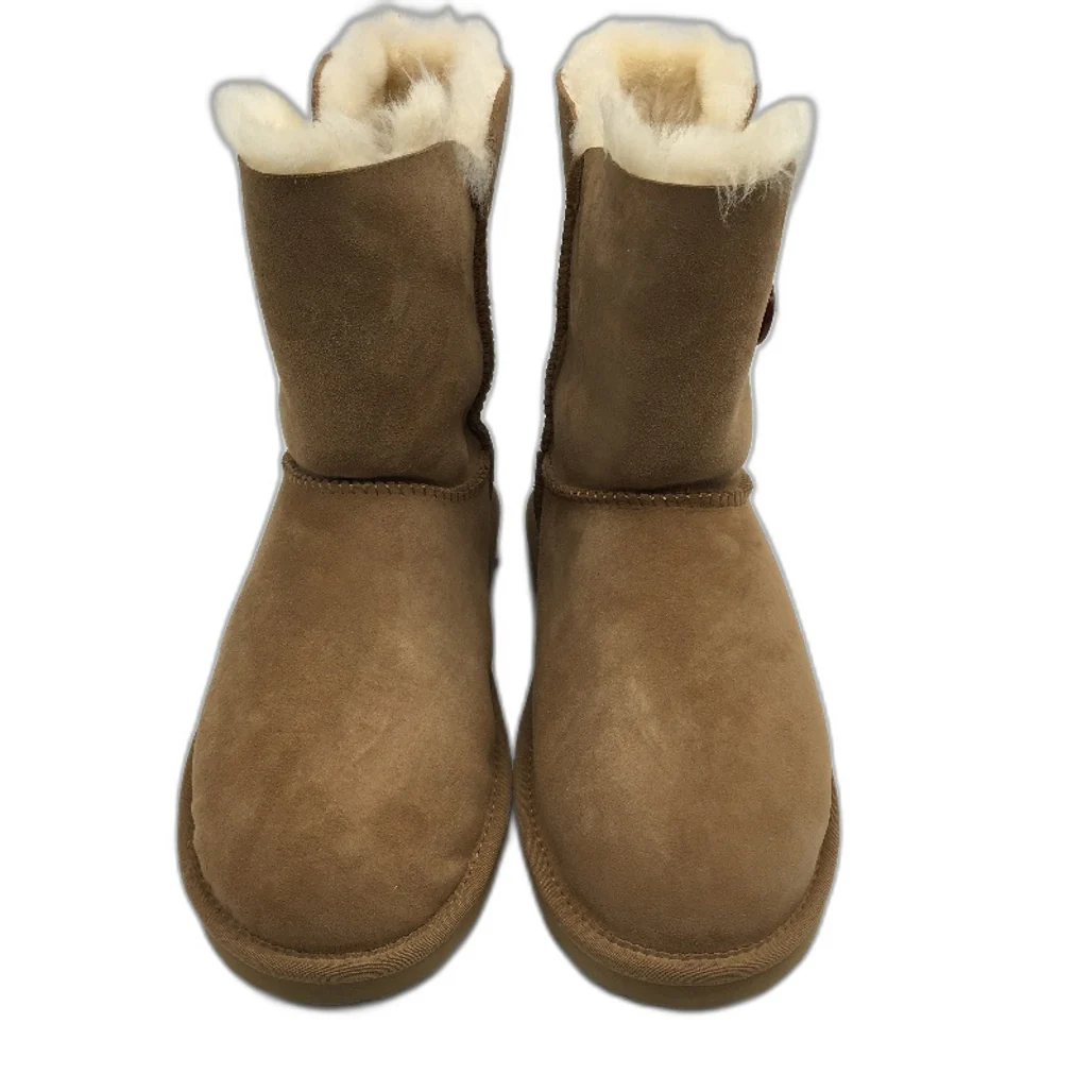 UGG Outback Australian Sheepskin Chestnut Short Button Boot Unisex M11 L12 NEW - Image 2