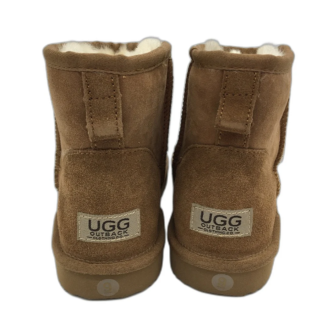 UGG Outback Australian Sheepskin Chestnut Mini Classic Boot Unisex M8 L9 NEW - Image 3