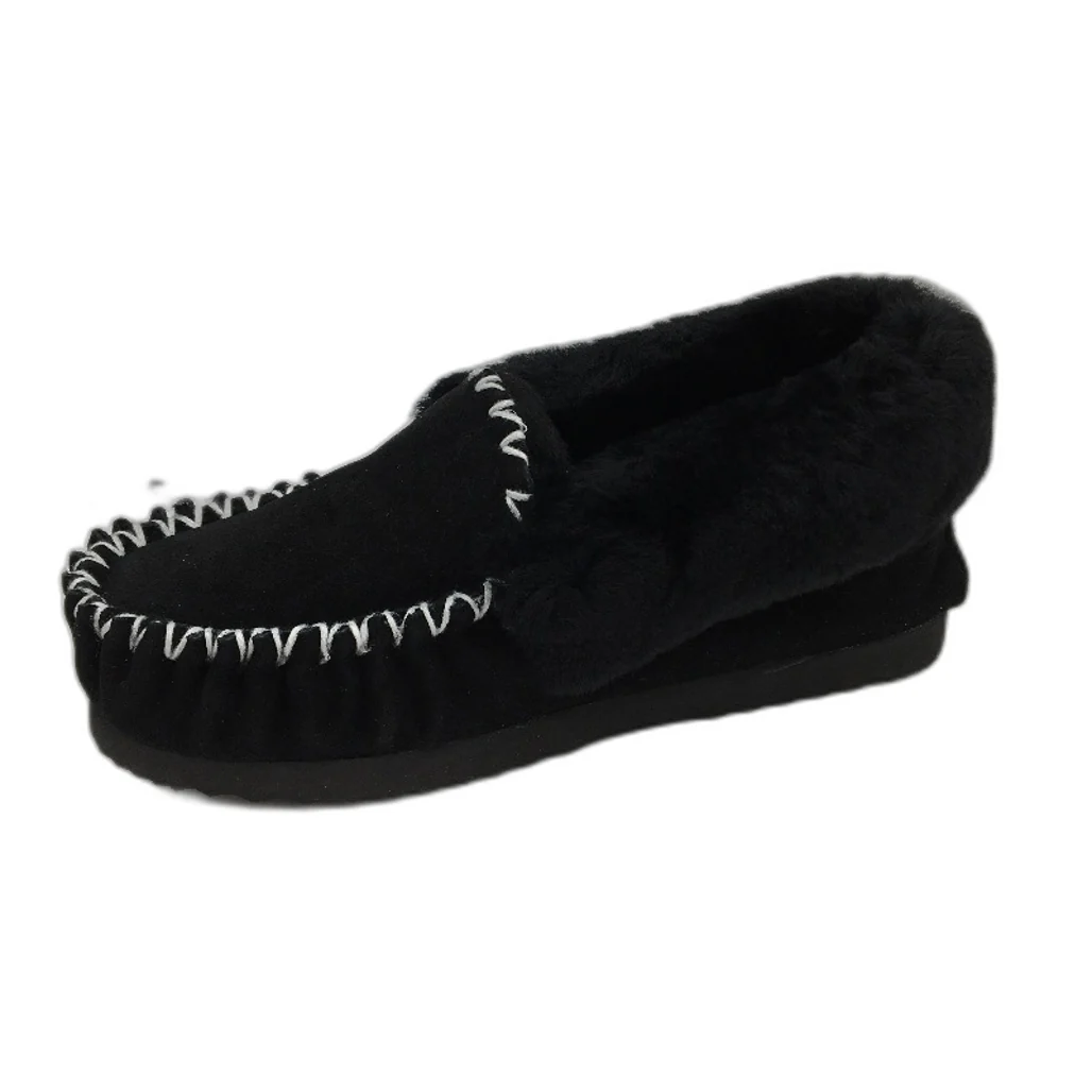 UGG Outback AUS Sheepskin Black Moccasins Slippers Unisex US M11 L12 EU 45 NEW