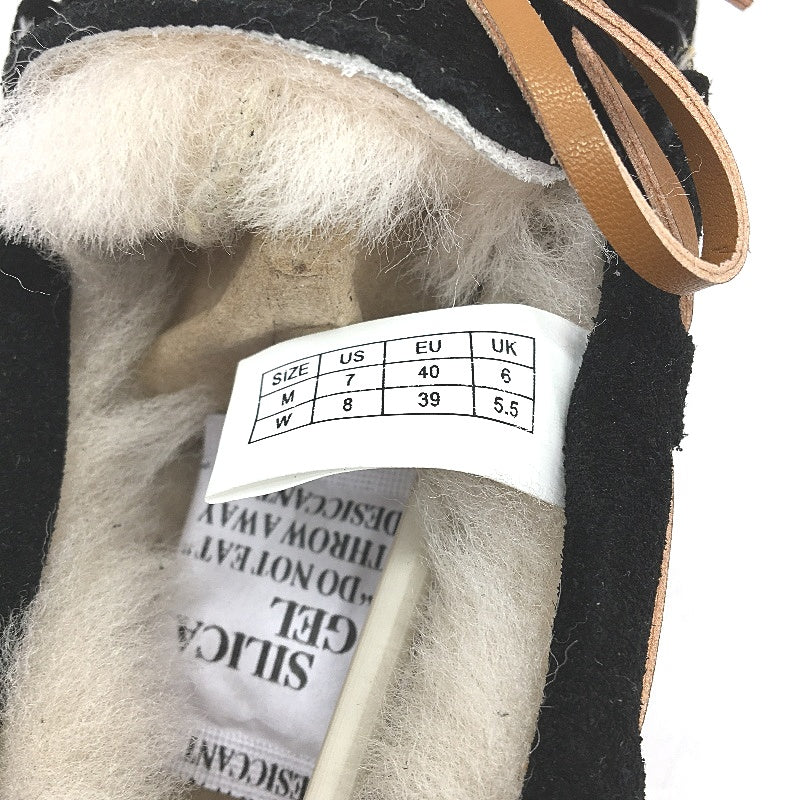 UGG Outback AUS Sheepskin Black Moccasin Tirari Slippers Ladies US 8 EU 39 NEW - Image 4
