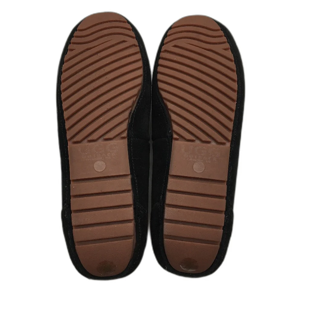 UGG Outback AUS Sheepskin Black Moccasin Tirari Slippers Ladies US 8 EU 39 NEW - Image 5