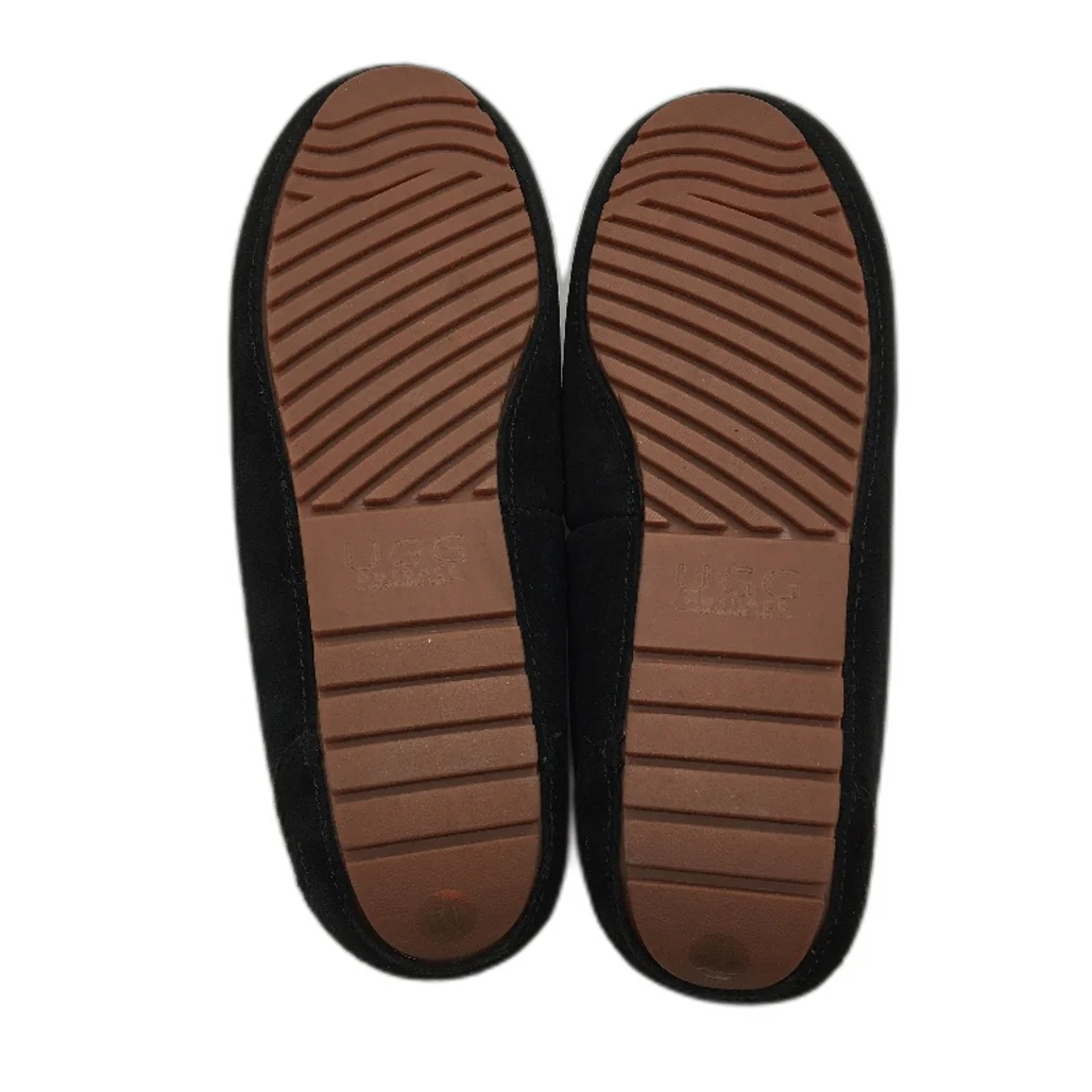 UGG Outback AUS Sheepskin Black Moccasin Tirari Slippers Ladies US 12 EU 45 NEW - Image 5