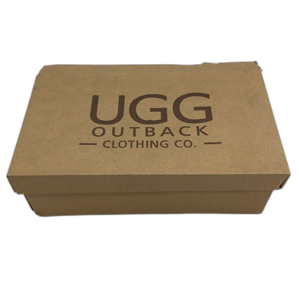 UGG Outback AUS Sheepskin Black Moccasin Tirari Slippers Ladies US 12 EU 45 NEW - Image 6
