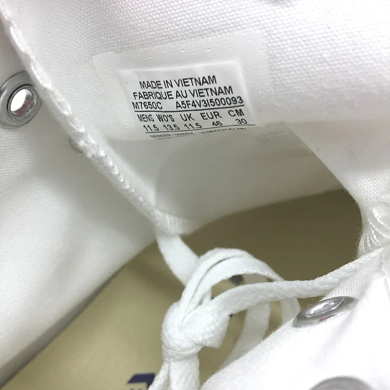 Converse White Chuck All Star High Top Sneakers Unisex US M11.5 L13.5 EU 46 NEW - Image 4
