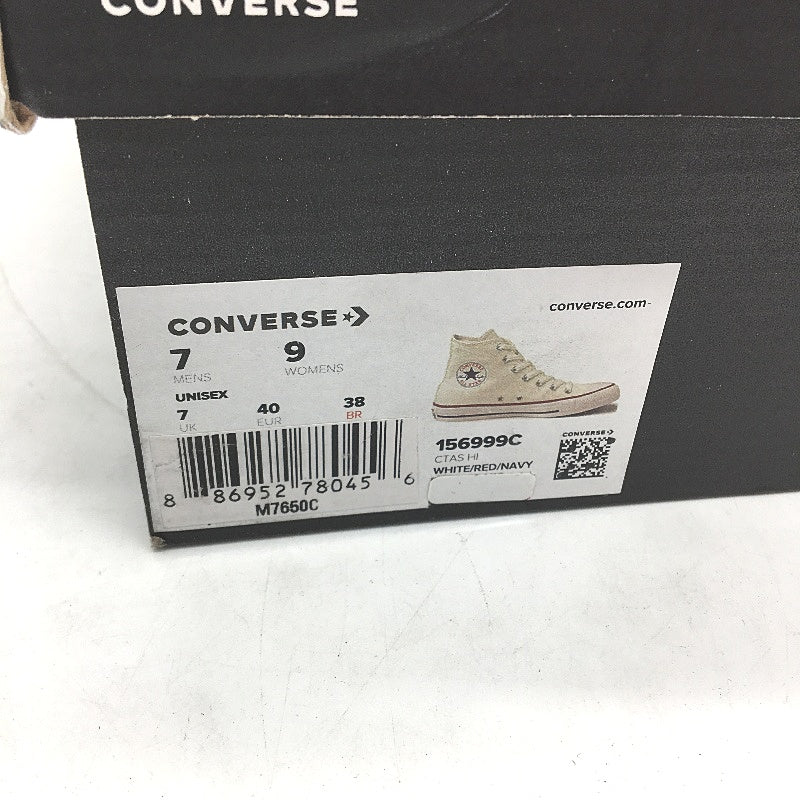 Converse White Chuck All Star High Top Sneakers Unisex US M7 L9 EU 40 DEMO - Image 9