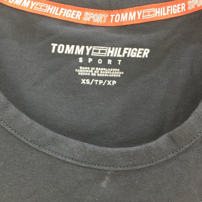 Tommy Hilfiger Sport Navy Colour Block Cropped T-Shirt Ladies Size XS NEW - Image 3