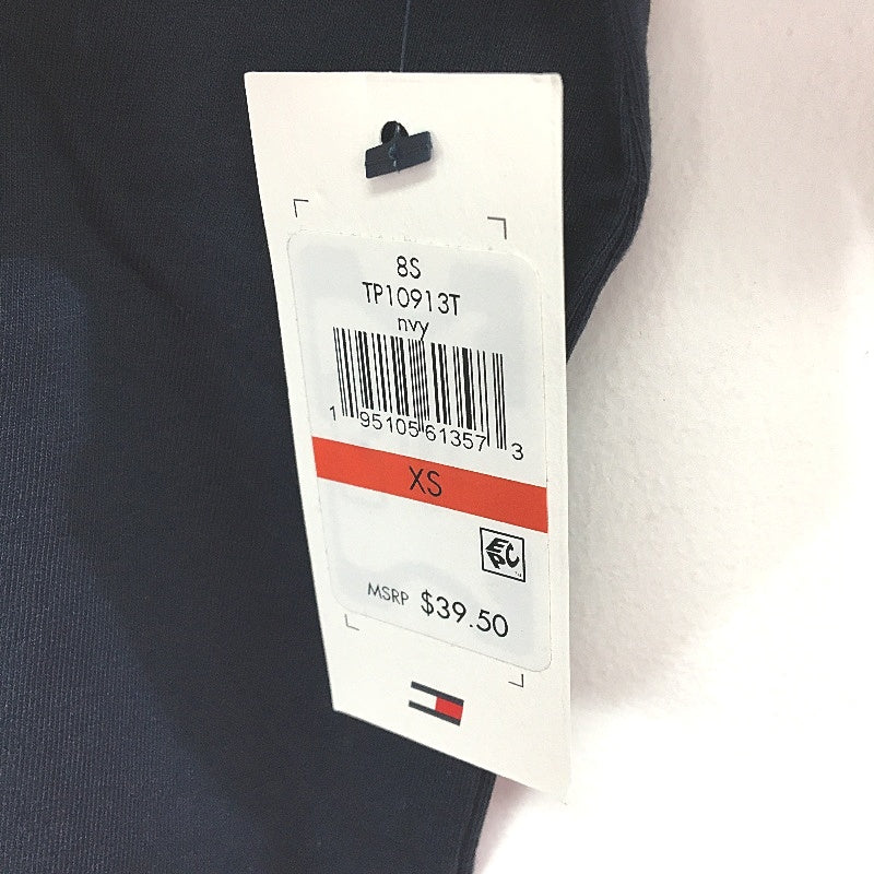 Tommy Hilfiger Sport Navy Colour Block Cropped T-Shirt Ladies Size XS NEW - Image 4