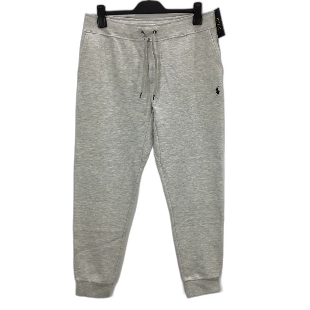 Ralph Lauren Polo Double Knit Drawstring Grey Jogger Pants Mens Size Large NEW