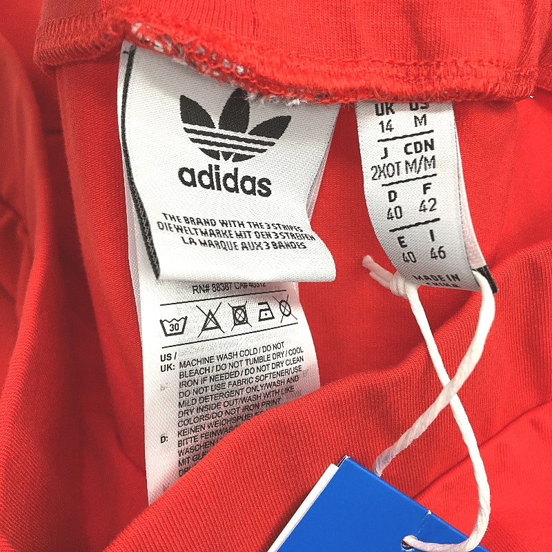 Adidas Mid-Waist Letter Short Tight Fit Vivid Red Tights Ladies Size UK 14 NEW - Image 3