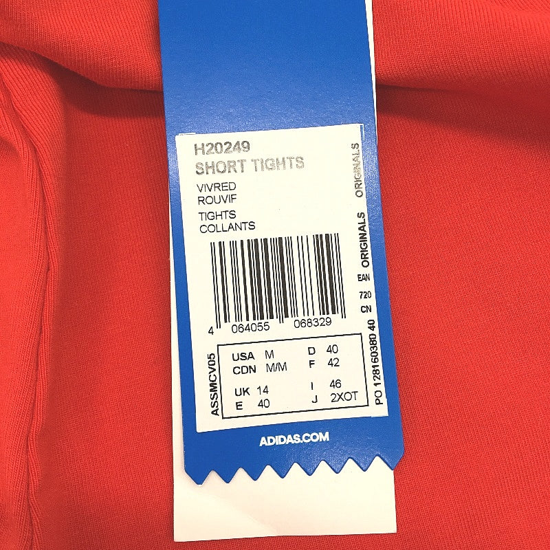 Adidas Mid-Waist Letter Short Tight Fit Vivid Red Tights Ladies Size UK 14 NEW - Image 4