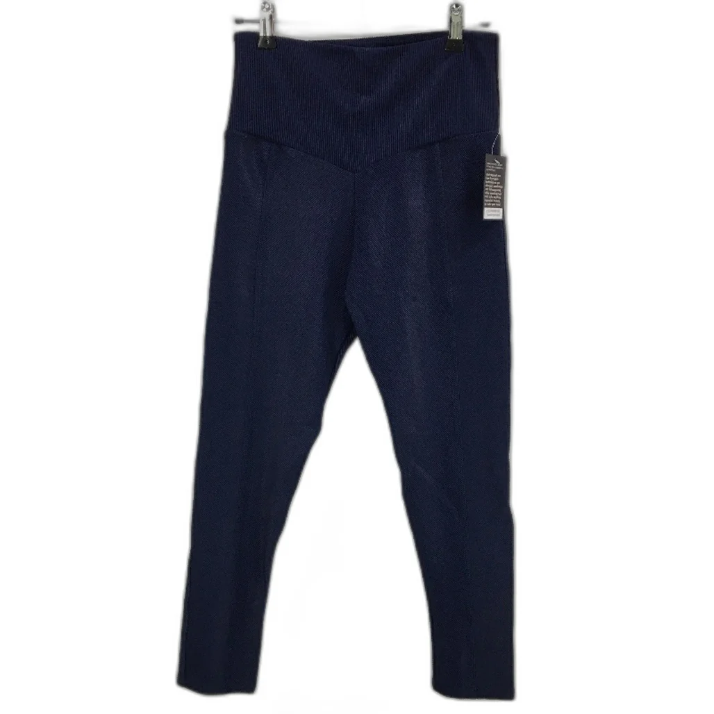 Onzie Sweetheart Midi Ribbed Navy Blue Yoga Leggings Ladies Size M/L NEW