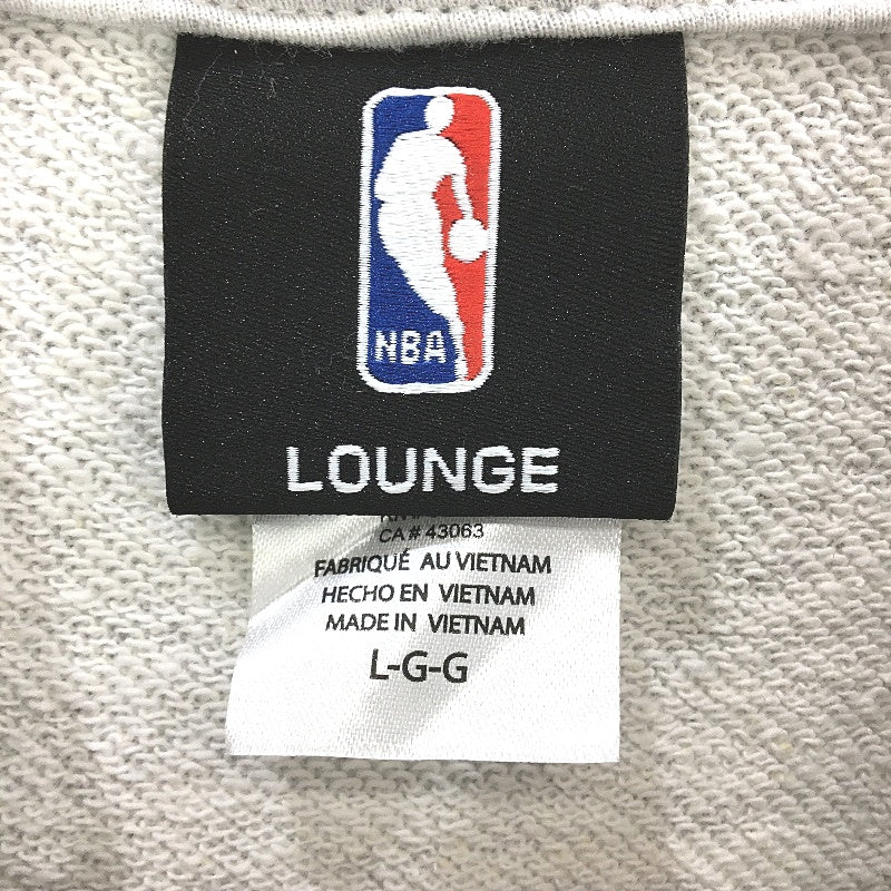 NBA Lounge Chicago Bulls Logo Grey Marle Terry Pullover Hoodie Mens Size Large - Image 3