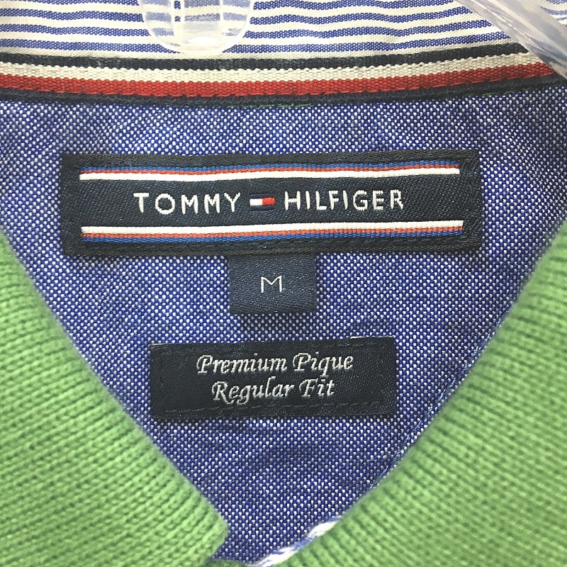 Tommy Hilfiger 100% Cotton Grass Green Collared Polo T-Shirt Mens Size M - Image 3