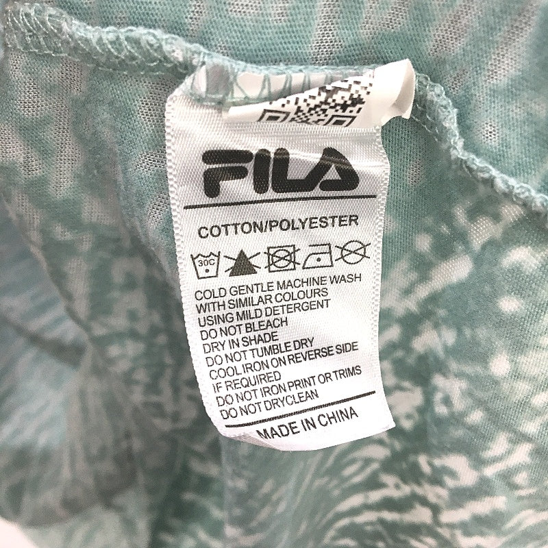 Fila Mottled Green Lightweight Muscle Activewear Sports T-Shirt Ladies Size 10 - Image 4