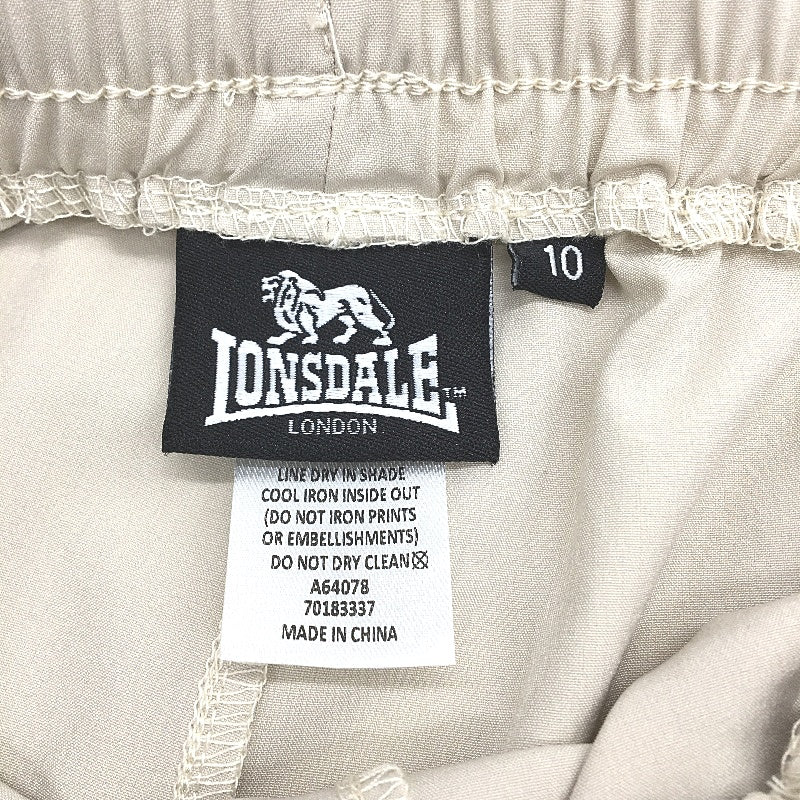 Lonsdale London Khaki Tan & Black Accented Sports Shorts Youth Size 10 - Image 3