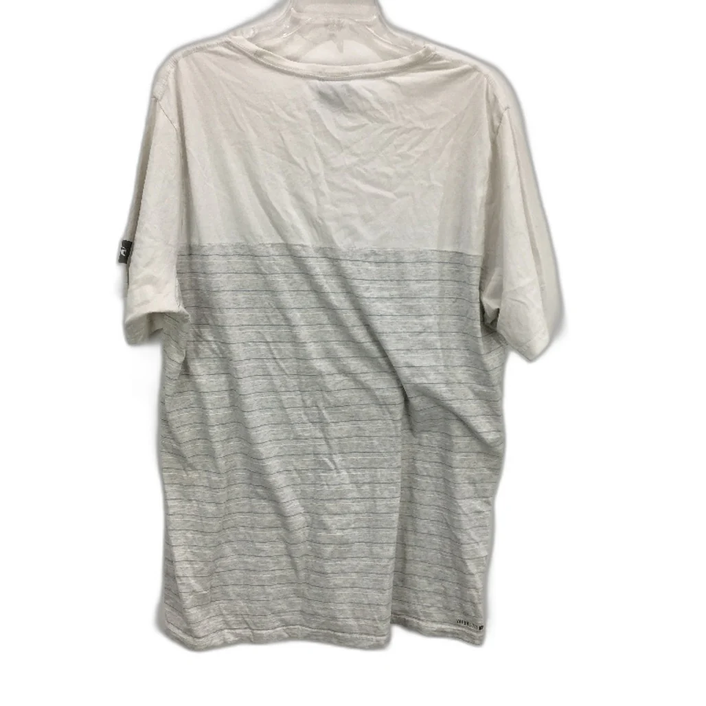 Rip Curl Cream Striped Standard Cotton Short Sleeve Classic T-Shirt Mens 3XL - Image 2