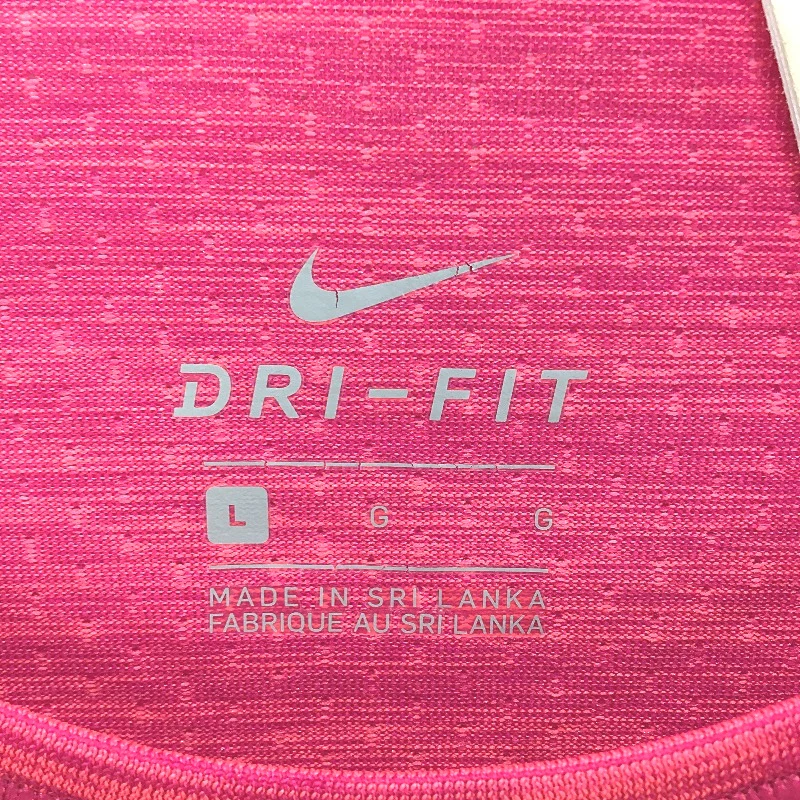 Nike Dri-Fit Hot Pink Long Sleeve Activewear Sports Top Ladies Size Large - Image 3