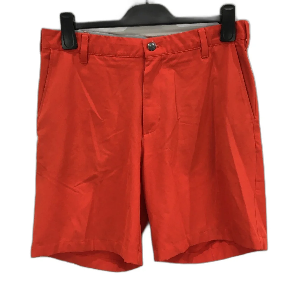 Adidas Bright Red Casual Zip & Button Lightweight Shorts Mens Size 32