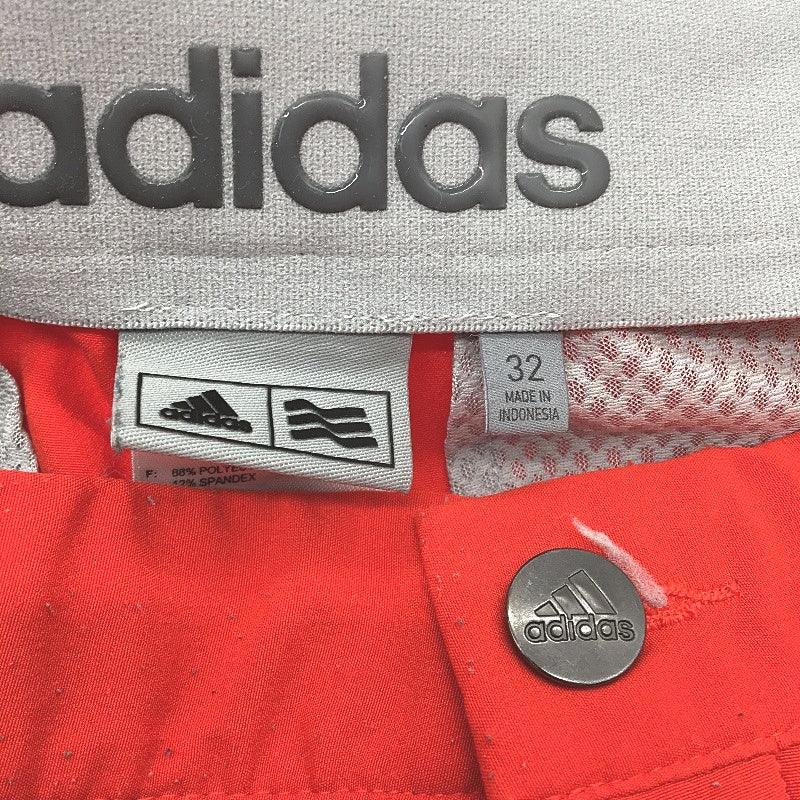 Adidas Bright Red Casual Zip & Button Lightweight Shorts Mens Size 32 - Image 3