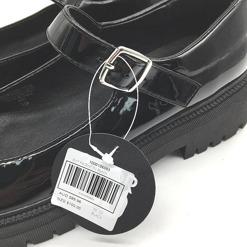 Therapy Black Patent Buckle Mary Jane Shoes Ladies AU 10 Ex-Display - Image 3
