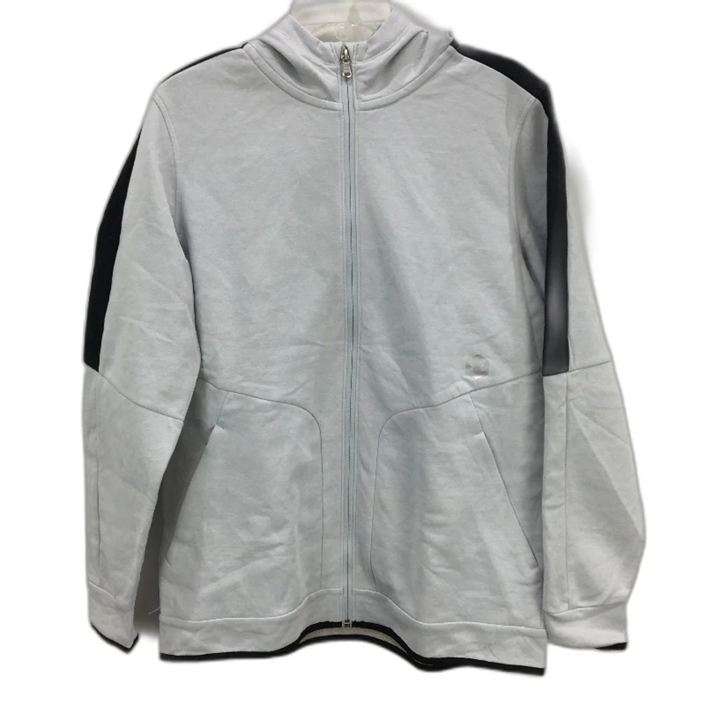 Under Armour Recovery Fleece Silver Full Zip Hooded Sweatshirt Men Size Medium