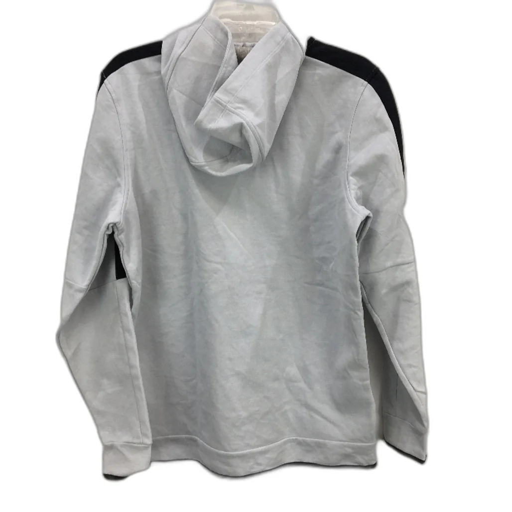 Under Armour Recovery Fleece Silver Full Zip Hooded Sweatshirt Men Size Medium - Image 2