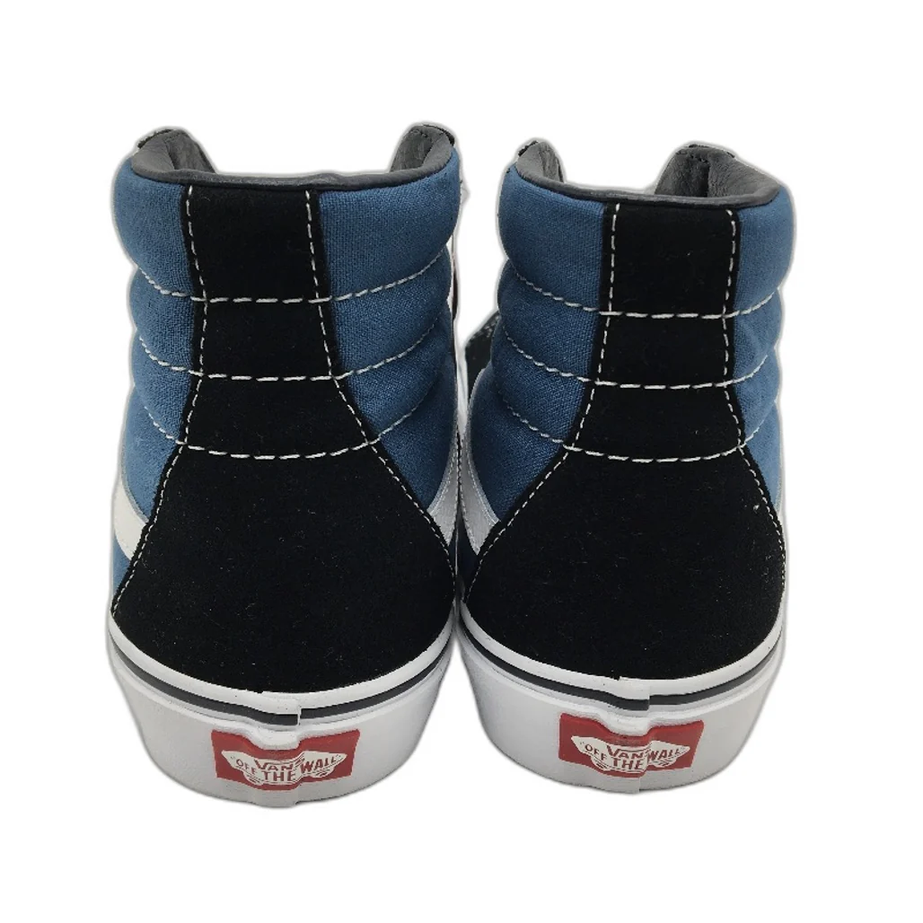 Vans Navy Blue Black Canvas Sk8-HI Skate Sneakers Unisex US M9 L10.5 EU 42 NEW - Image 3