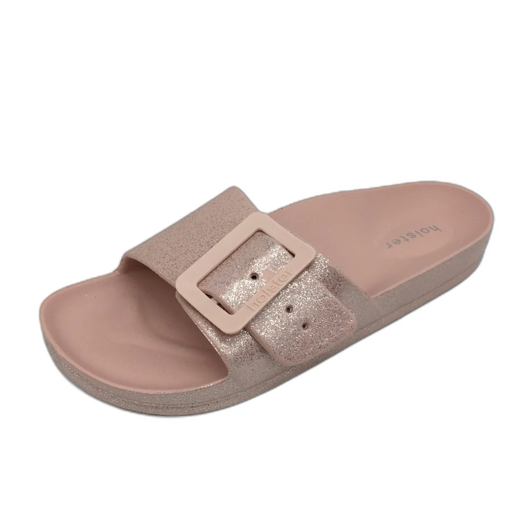 Holster Australia Blush Pink Solace Buckle Glitter Slide Ladies AU 8 EU 39 NEW